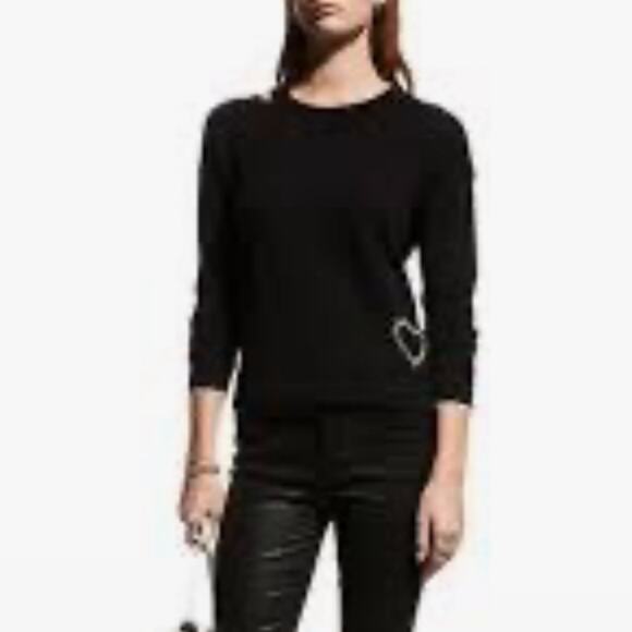 Lisa Todd LOVER EMBROIDERED RAINBOW HEART SWEATER - Picture 1 of 13